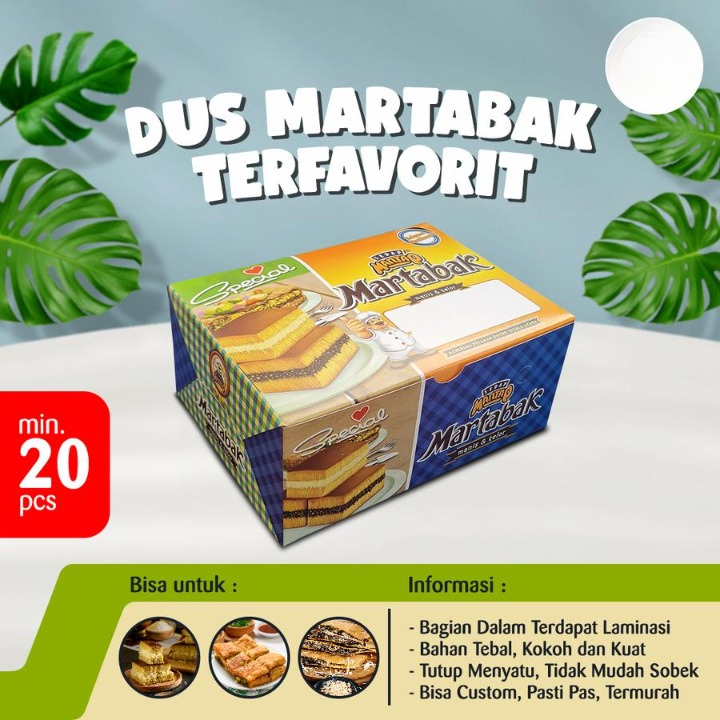 

Dus Martabak Sedap Mantap Plus Laminasi Box Roti 12 x 16 x 7 cm