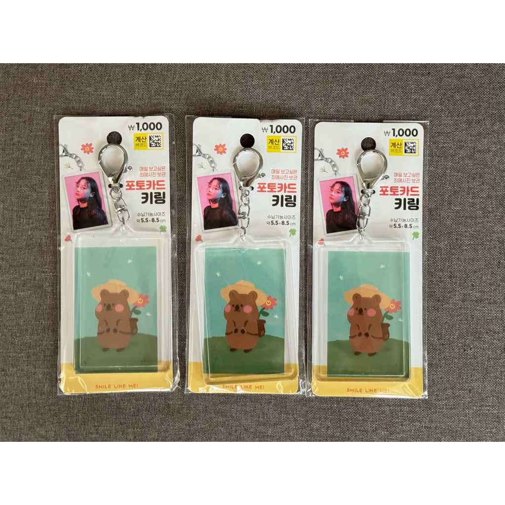 clear photocard pc holder cahol daiso