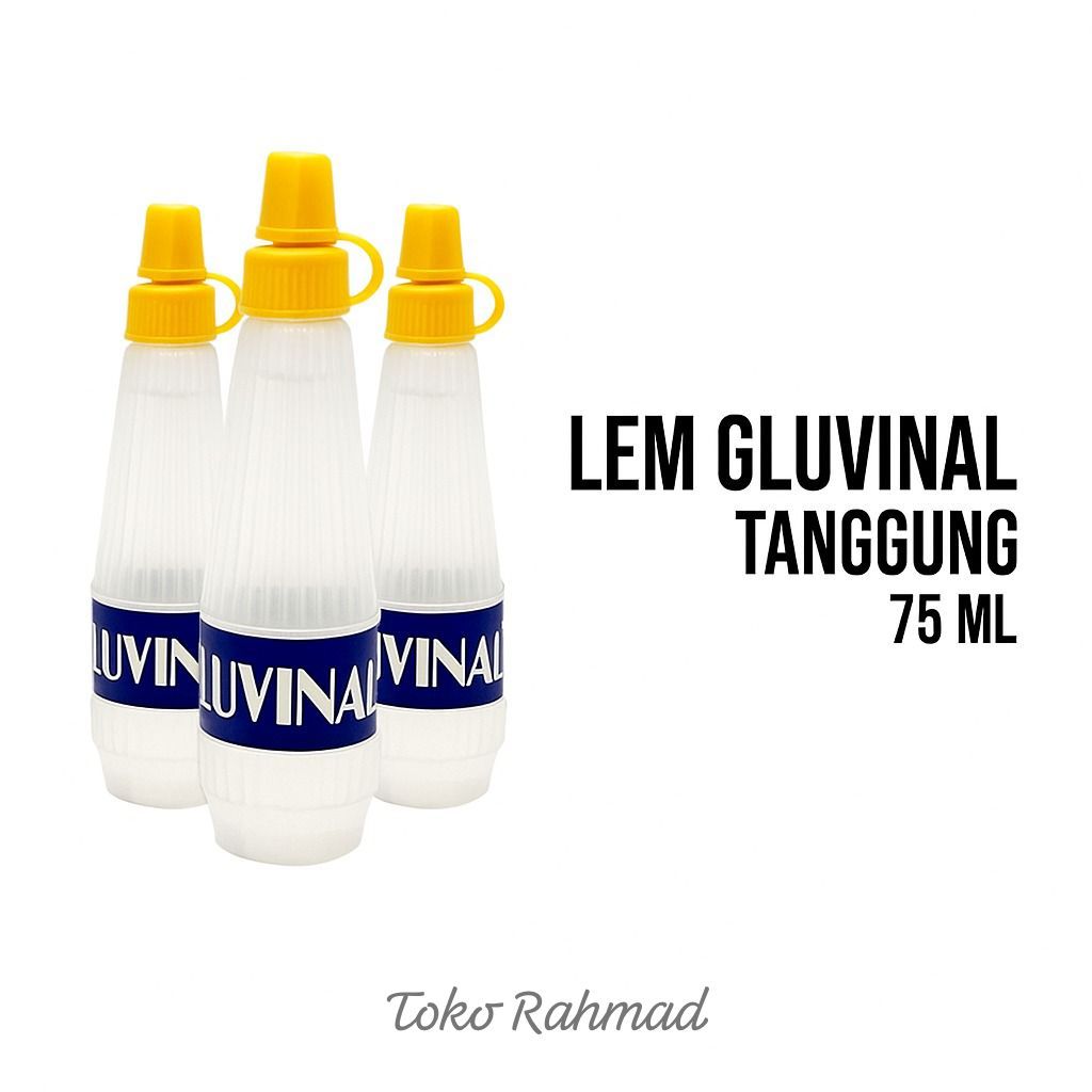 

Lem Kertas Gluvinal Tanggung 75 ML - Lem Cair Gluvinal