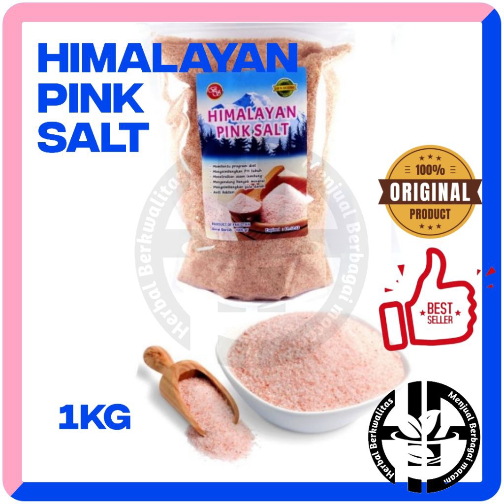 

GARAM HIMALAYA PINK SALT 100% Original Alami Ampuh Untuk Menyeimbangkan Gula Darah Isi 1 kilogram