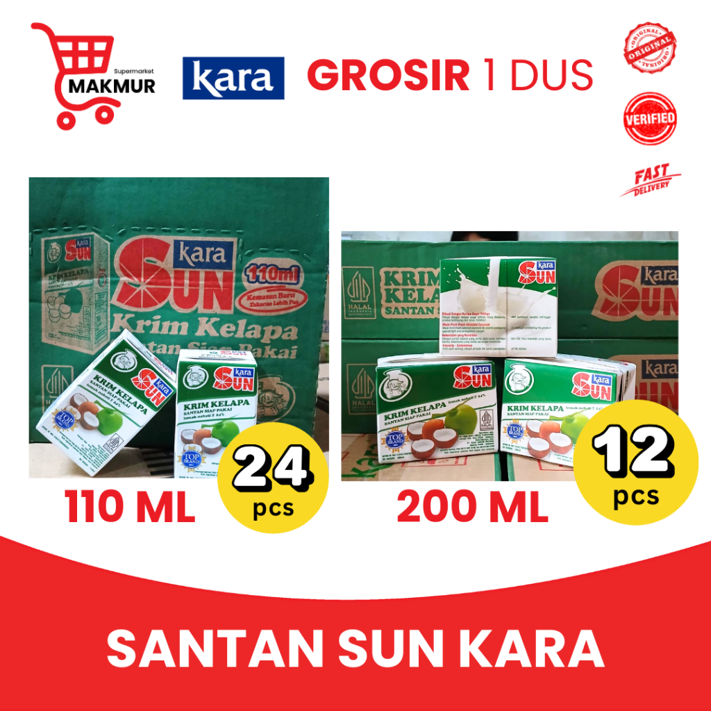 

Santan Sun Kara Kelapa Cair 1 DUS @110ml / 200 ml [GROSIR] Tkmakmur24
