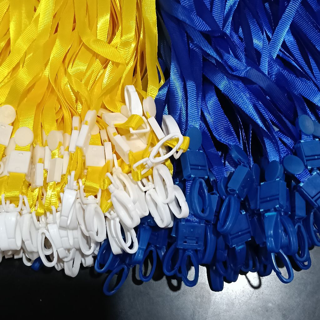 

100 PCS TALI GANTUNGAN ID CARD 1 CM // TALI LANYARD CANTOL PLASTIK