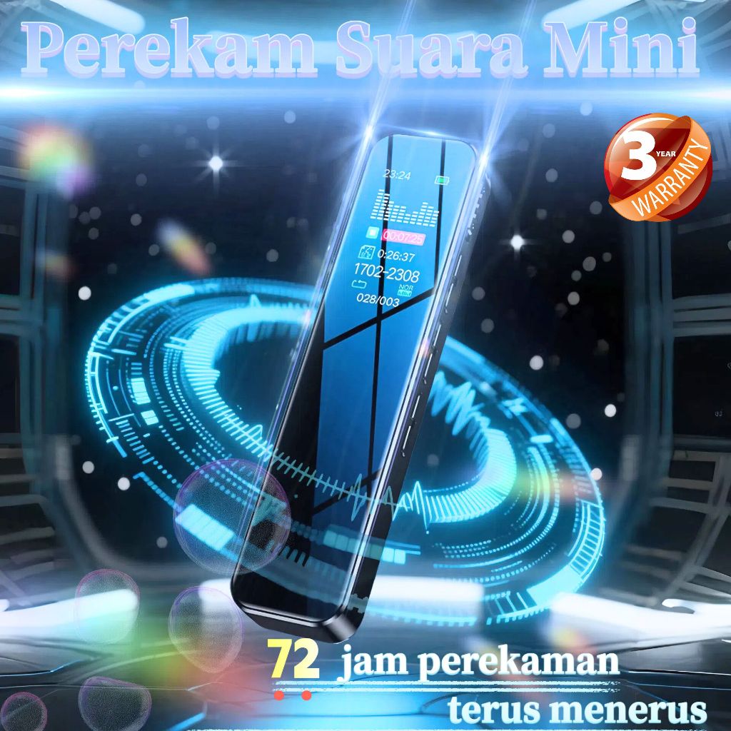 Digital Voice Recorder Perekaman Pena / Mini Voice Recorder  Dapat diperluas hingga 512G  Kapasitas 