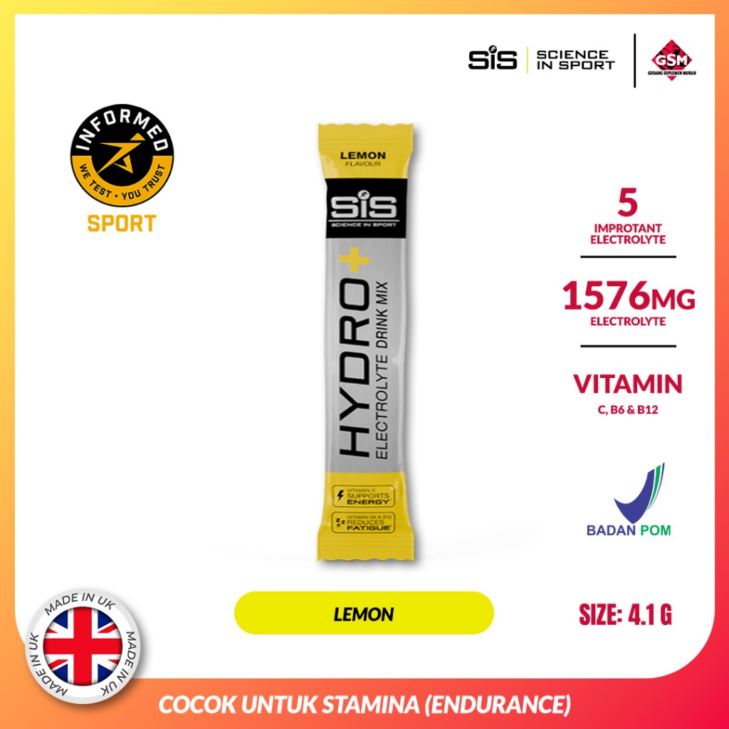 

SIS Hydro+ Electrolite Drink Mix Powder Sachet