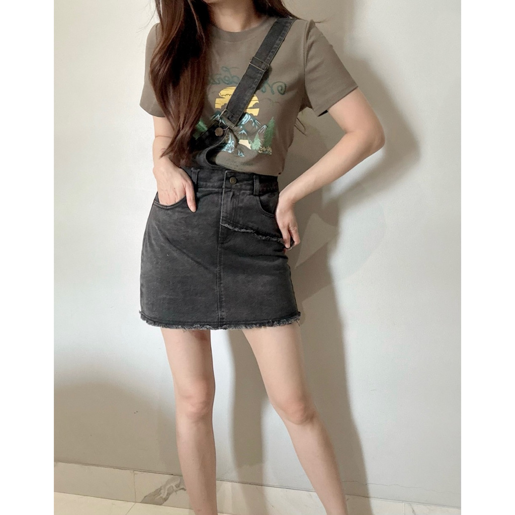 Ndudshop – Denim jumpsuit set (Kode: 4902) – Setelan Wanita – Setelan Skirt Wanita – Setelan Rok Wan