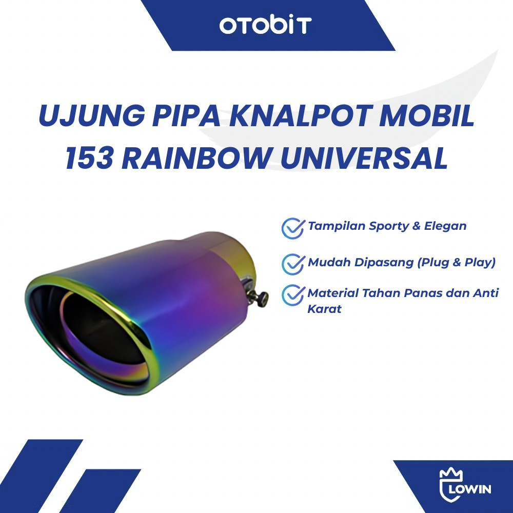 Ujung Pipa Knalpot Mobil Universal / Silencer Knalpot Mobil Universal 153 Rainbow