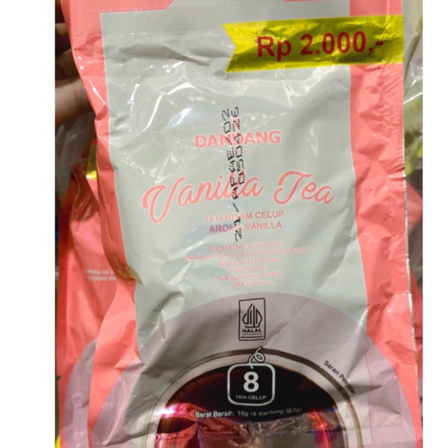 

Teh Dandang Vanilla Sachet Renteng isi 1 pcs 8 kantong teh