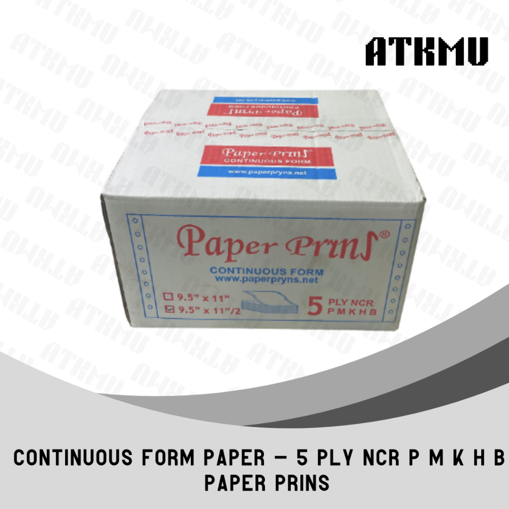 

Kertas Continuous Form 9,5" x 11"/2 5 PLY NCR K5 PRS PaperPryns