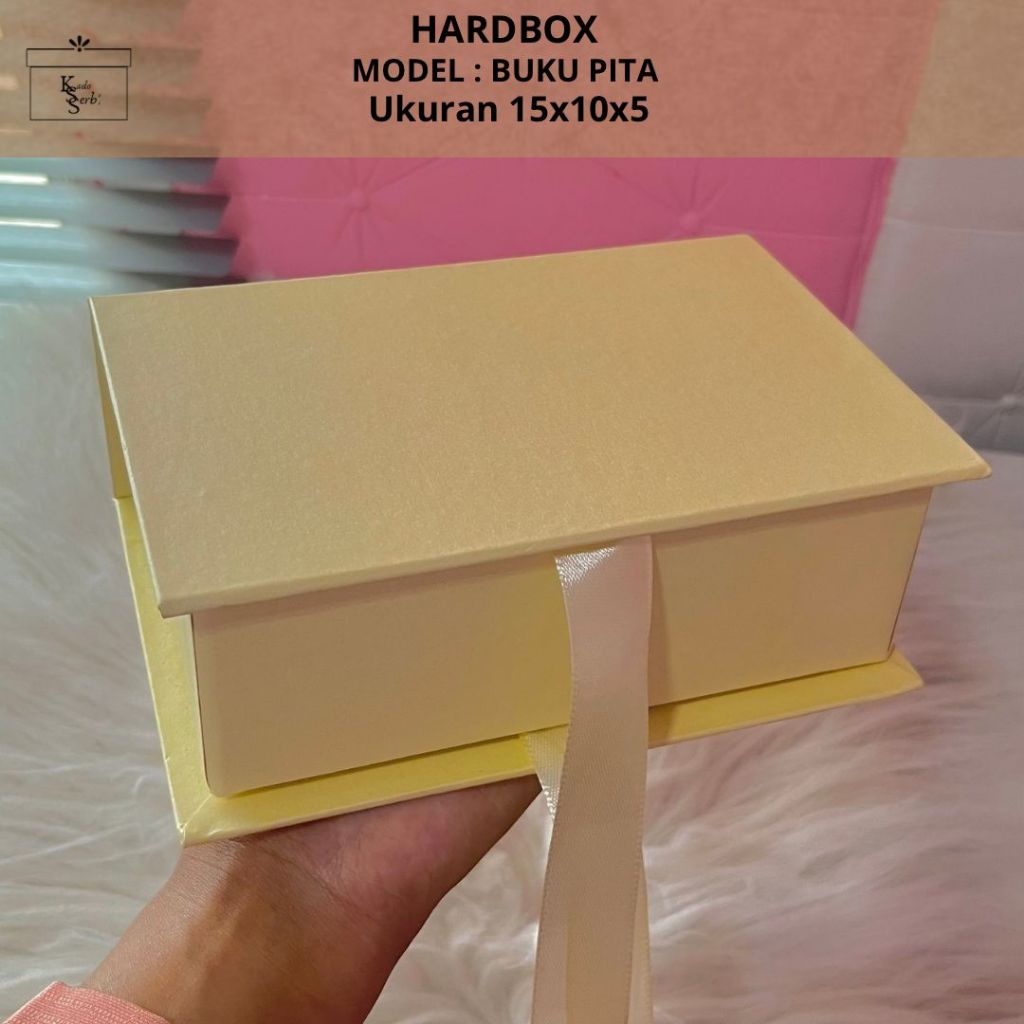 

hardbox model buku pita ukuran 15x10x5 cm / hampers / box kado / kotak kado