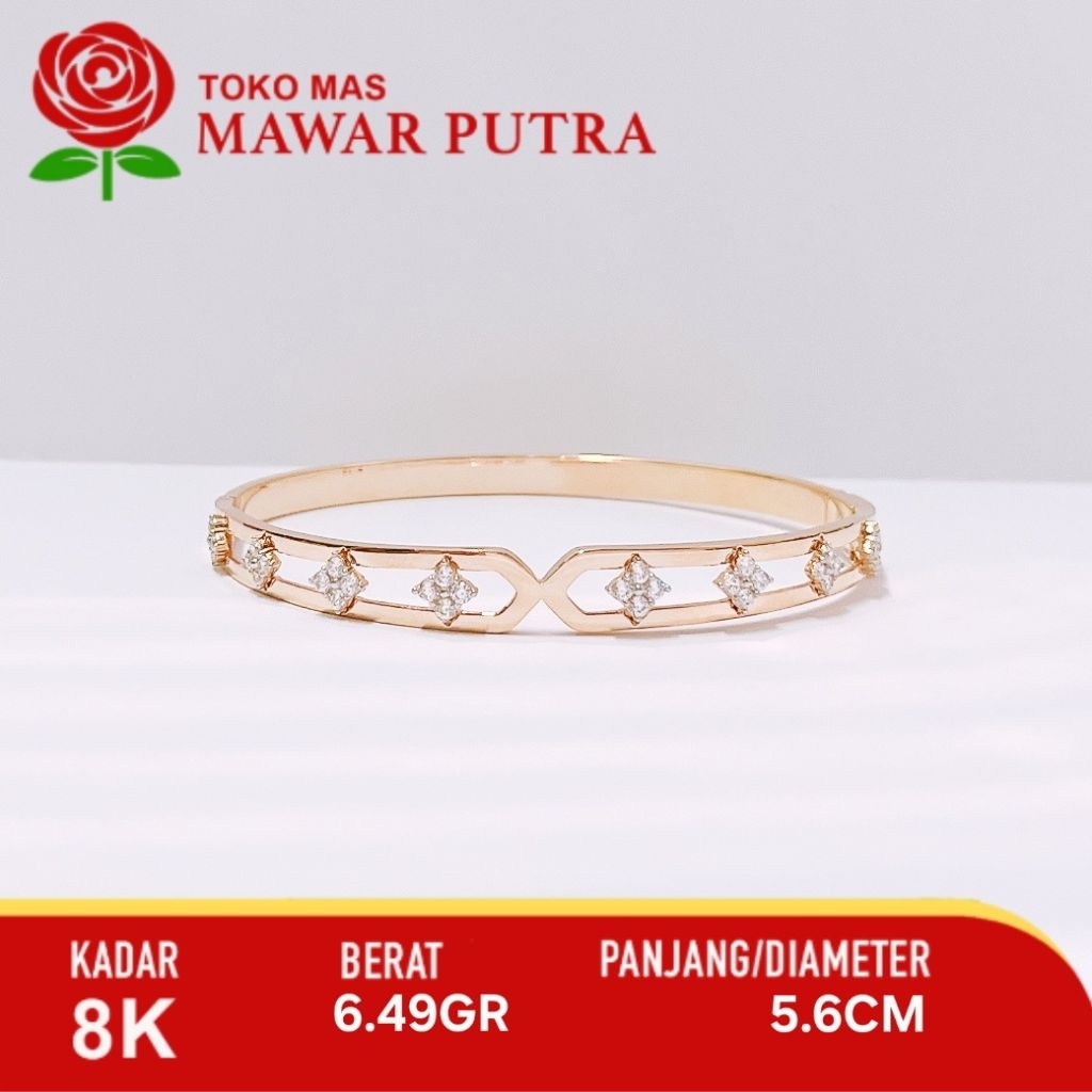 GELANG OVAL LOTUS GOLD 8K