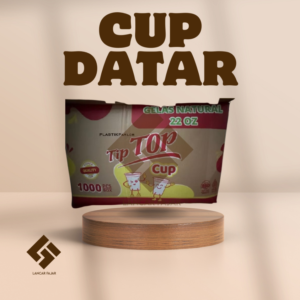 (40 slop) / gelas tip top 12 oz / cup datar 12 oz / cup tip top 12 oz
