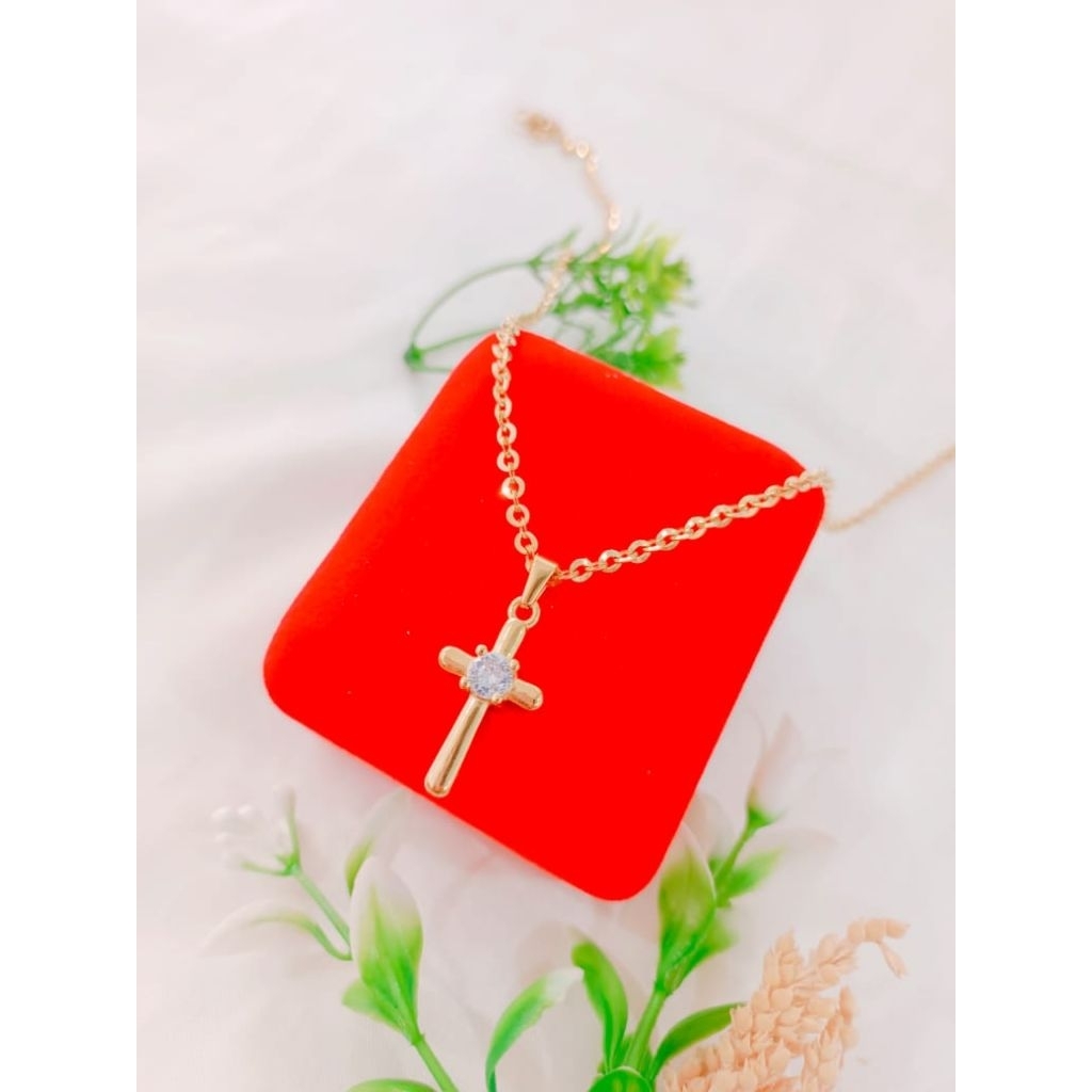 KALUNG + LIONTIN SALIB TITANIUM IMPORT ASLI