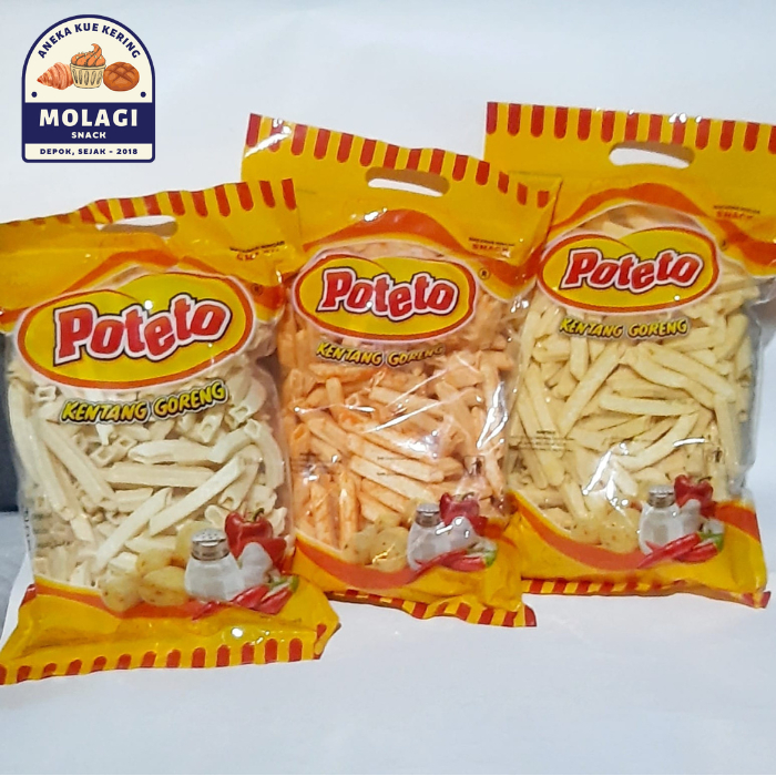 

POTETO Stick Kentang Potato Gurih Renyah 200g (3 Rasa Original, Balado, Jagung Bakar) - Molagi Snack