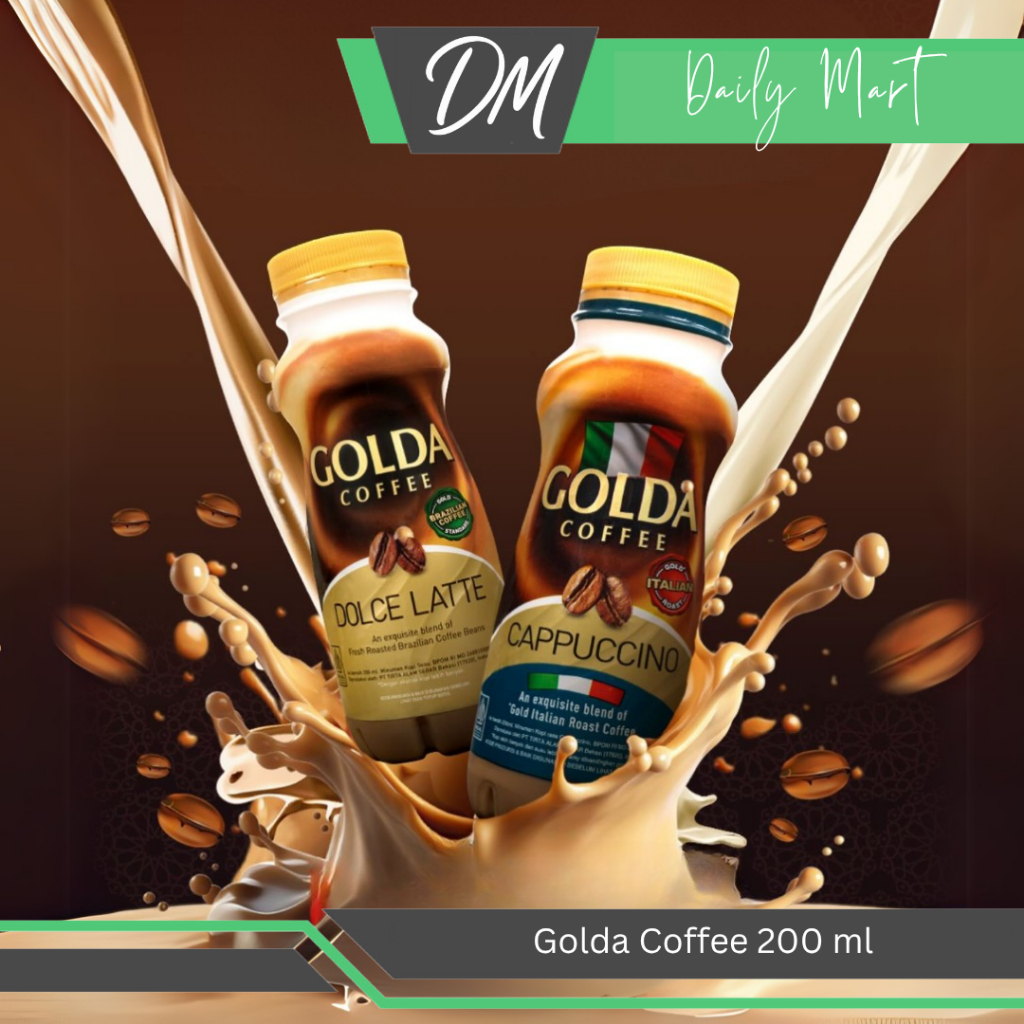 

Golda Coffee 200ml Rasa Dolce Latte/Cappuccino Original - Minuman Kopi Kemasan Premium Enak Murah