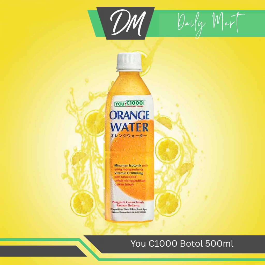 

You C1000 Botol 500ml - Minuman Kemasan Rasa Jeruk Orange Water Menyegarkan Murah Bergizi