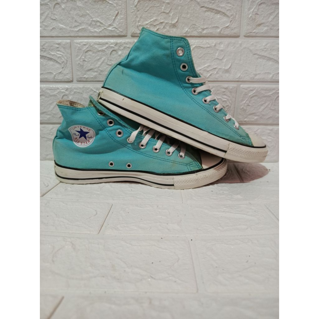 Sepatu Sneakers ¢*nverse CTAS HI Bright Teal Green - size 43 fit to 44