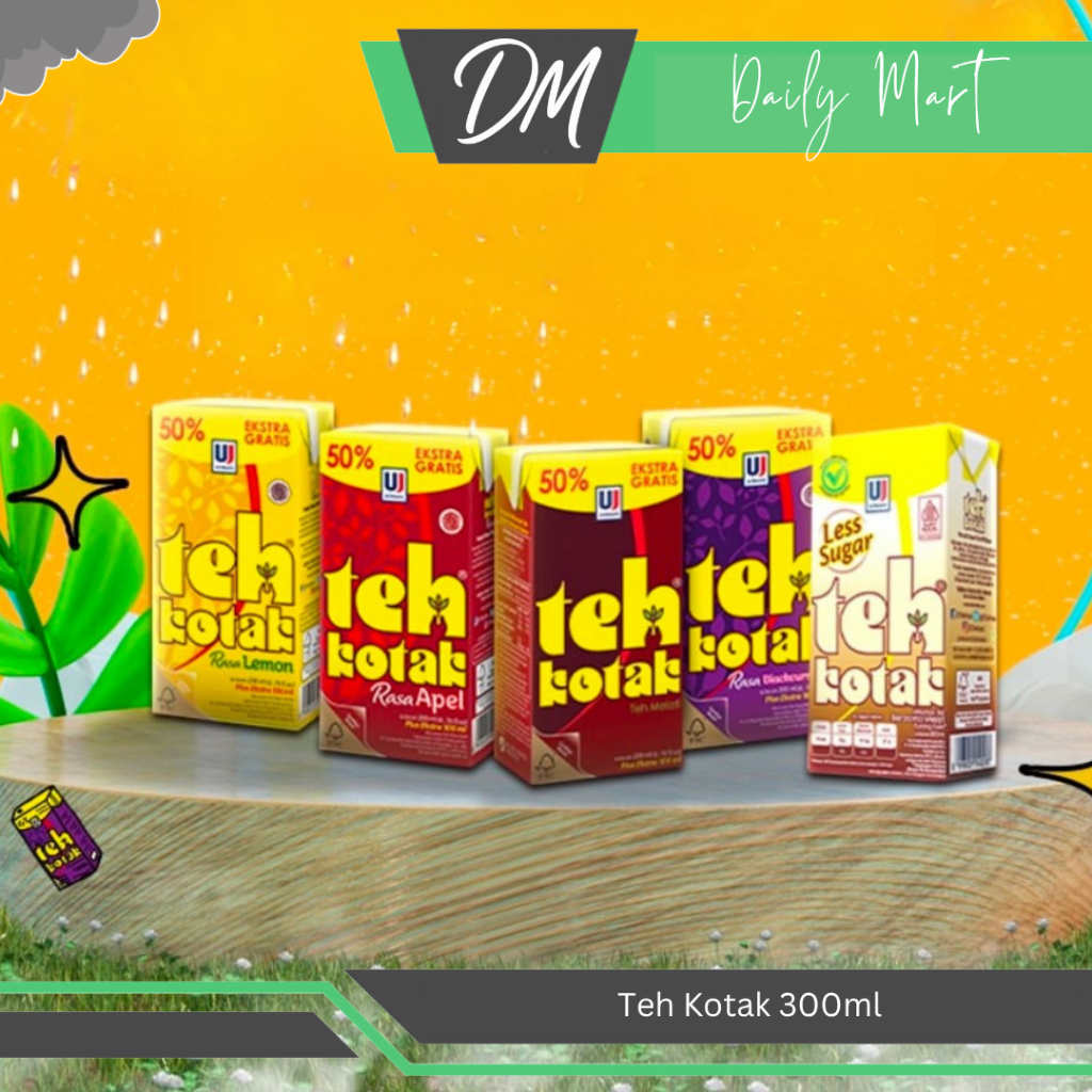 

Teh Kotak 300ml All Variant - Minuman Teh Kemasan Rasa Melati/Mangga/Leci/Blackcurrant/Lemon Original Murah