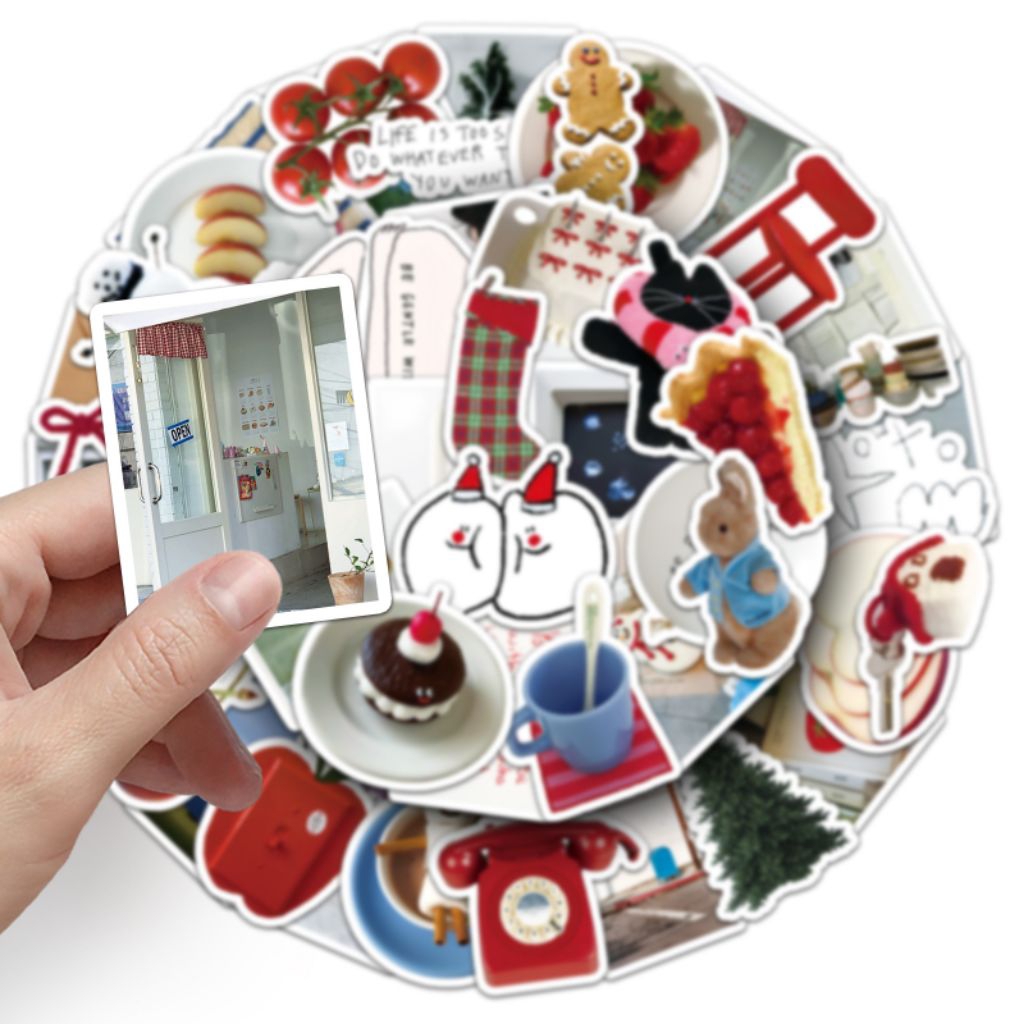 

[50 Pcs] DECO STICKER | STICKER DIY | JURNAL AESTHETIC gaya INS Korea krim kartun DIY lukisan bermutu tinggi buku pegangan dekorasi ponsel notebook DIY koper