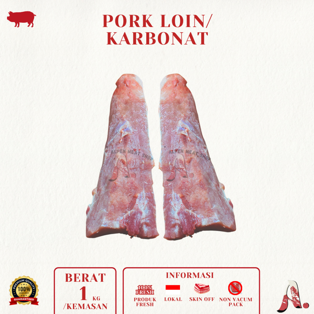 

Daging Karbonat / Pork Loin / Daging Babi - Lokal