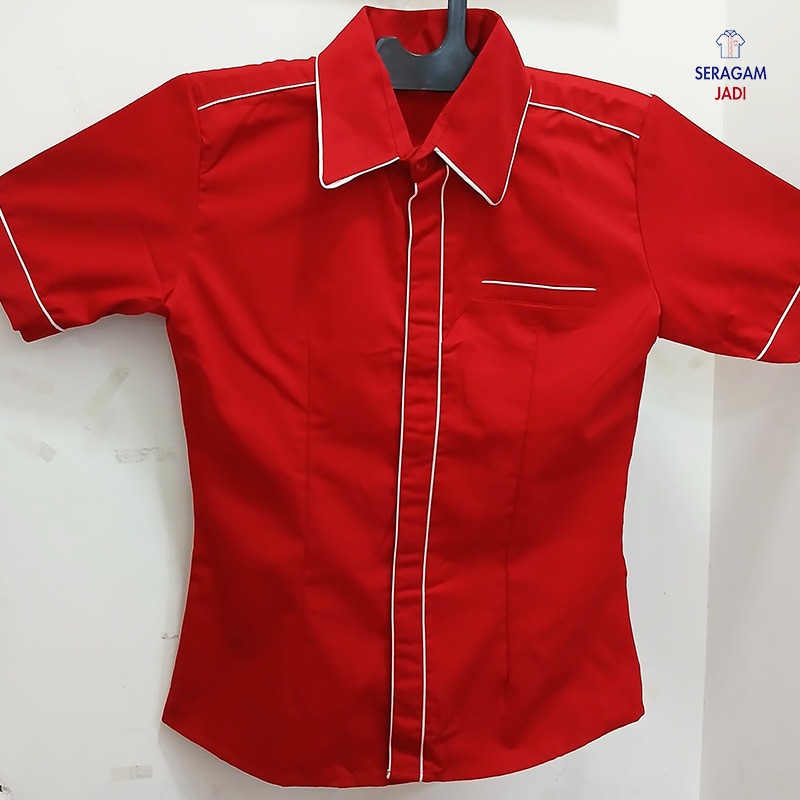 Seragam Kemeja Baju Kerja Lapangan Kantor Karyawan Perusahaan Komunitas Promosi Drill Pria Wanita Cu