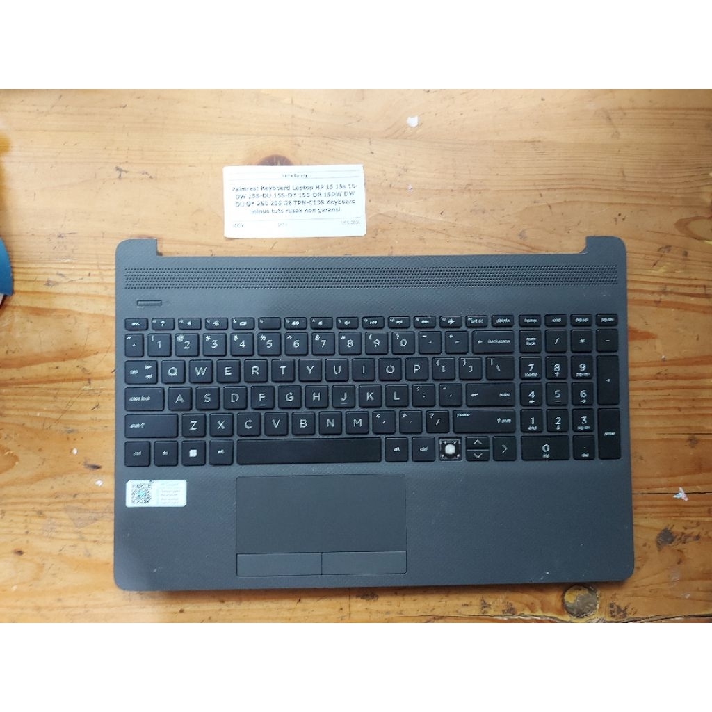 Palmrest Keyboard Laptop HP 15 15s 15-DW 15S-DU 15SS-DY 15S-DR 15DW DW DU DY 250 255 G8 TPN-C139 Key