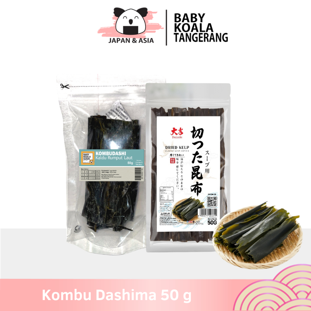 

KOMBU DASHI Konbu Dashima 50 g | Daikichi Kombu | Kaldu Rumput Laut Import Kelp Kuah Miso Ramen Udon -BKT