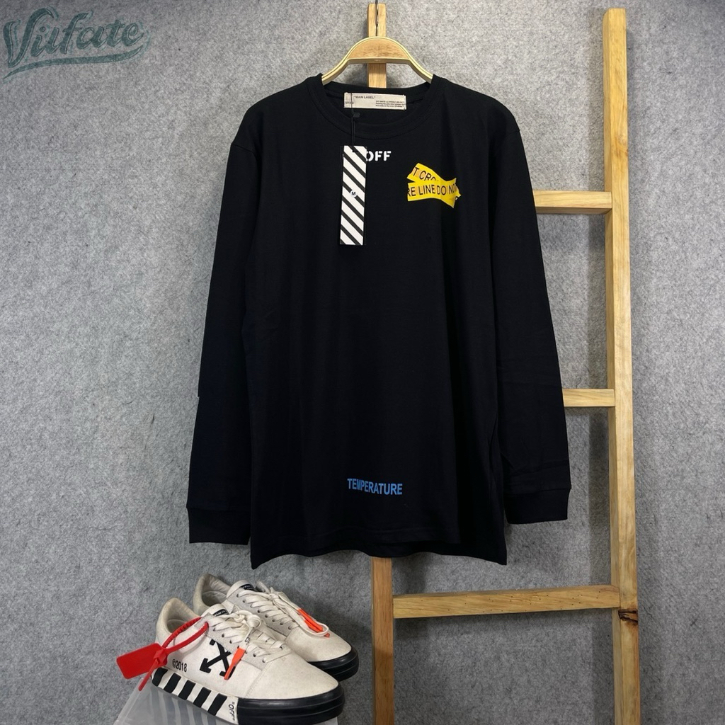 Kaos Lengan Panjang Off-White Cross Line Premium Pultag