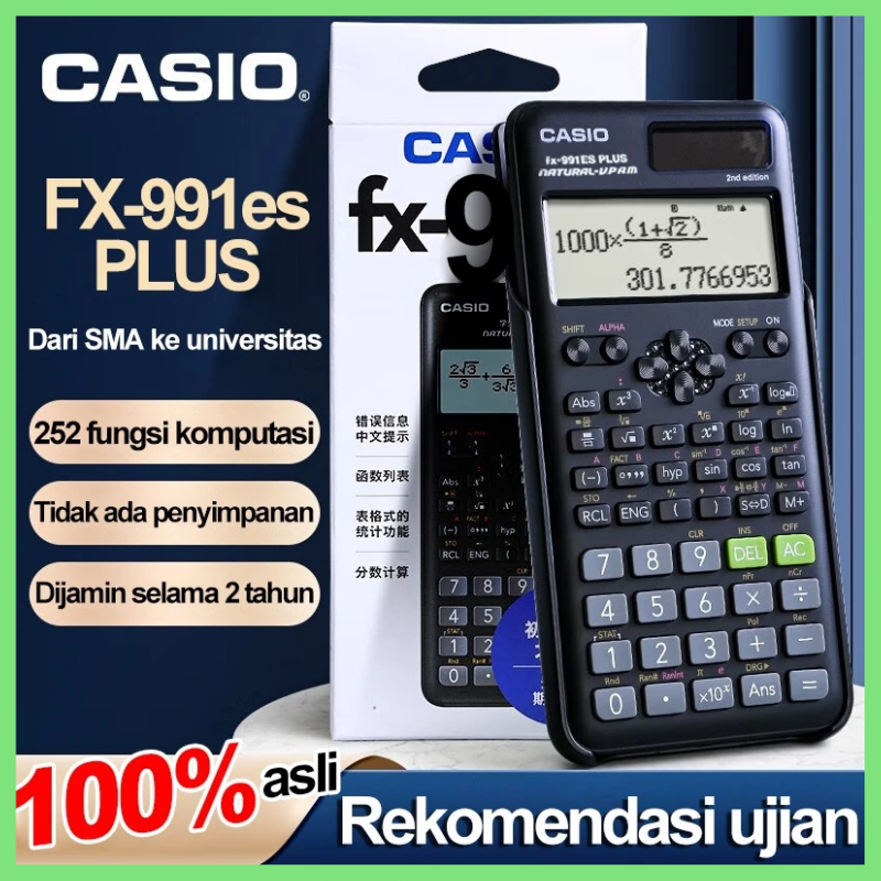 

【READY STOCK】Kalkulator Scientific Casio ilmiah FX-991EX/991ES-Plus Calculator Scientific Casio Kalkulator Casio Scientific 417 Fungsi/Dua sumber daya: baterai dan energi matahari / 40 konstanta rumus