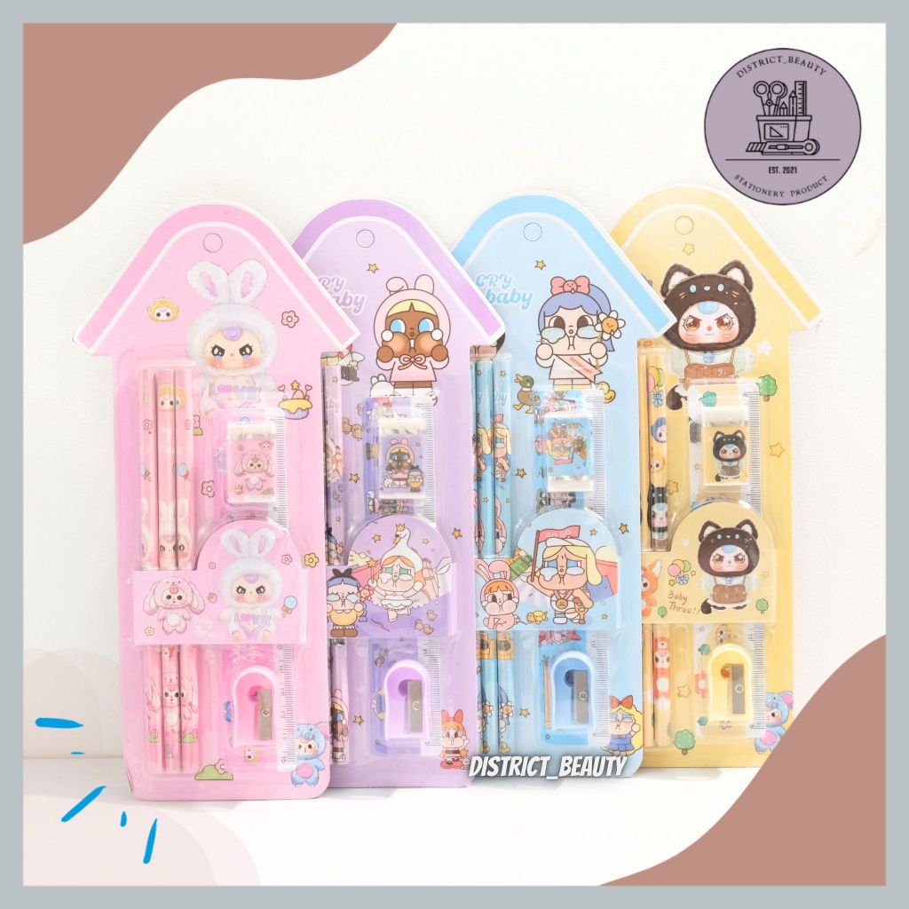 

PAKET ALAT TULIS CRY BABY THREE PAKET XIMI SEGITIGA CRY BABY DAN BABY THREE SET ALAT TULIS 5 IN 1 KOMPLIT SET ATK ANAK HAMPERS KADO ULANG TAHUN TEMAN LUCU TERMURAH