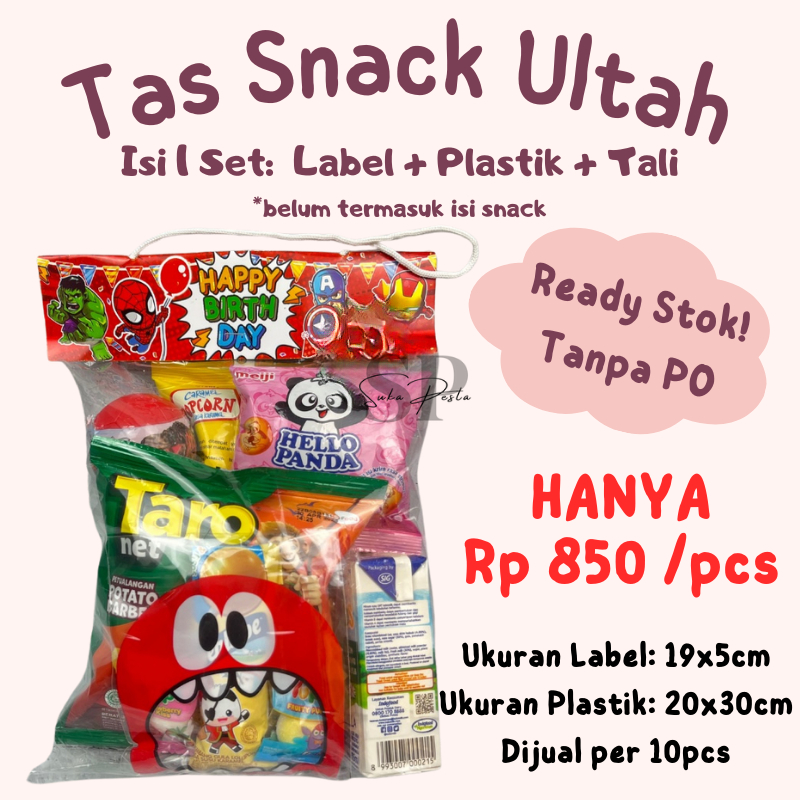

SUKAPESTA - Goodie Back Souvenir / 10pcs Plastik Snack Ulang Tahun Anak