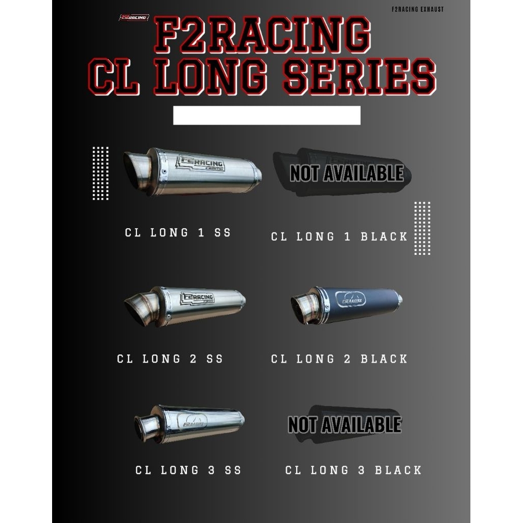 Knalpot Racing F2RACING CL LONG Series untuk HONDA CBR250RR Fullset dengan Header Stainless