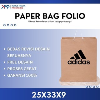 

PAPER BAG CUSTOM SABLON FOLIO 100 / 25cm X 33cm X 9cm / PAPER BAG KADO / PAPER BAG SOUVENIR