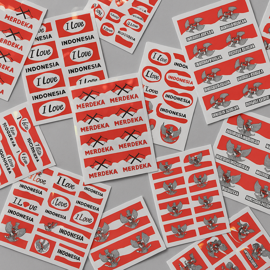 

STICKER MERAH PUTIH STICKER BENDERA STICKER PIPI