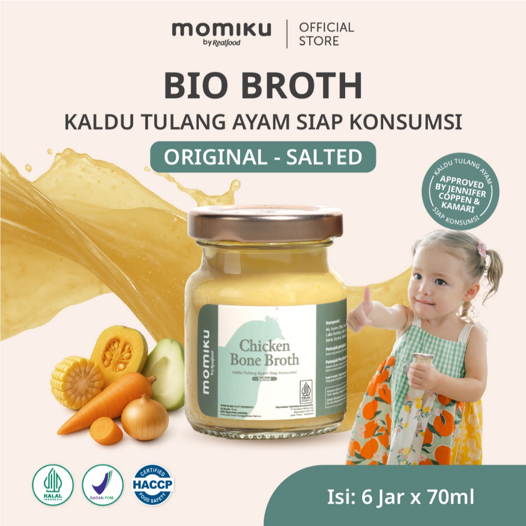 

Realfood Momiku Bio Broth I Chicken Bone Broth Salted I Kaldu Tulang Ayam Terhidrolisis