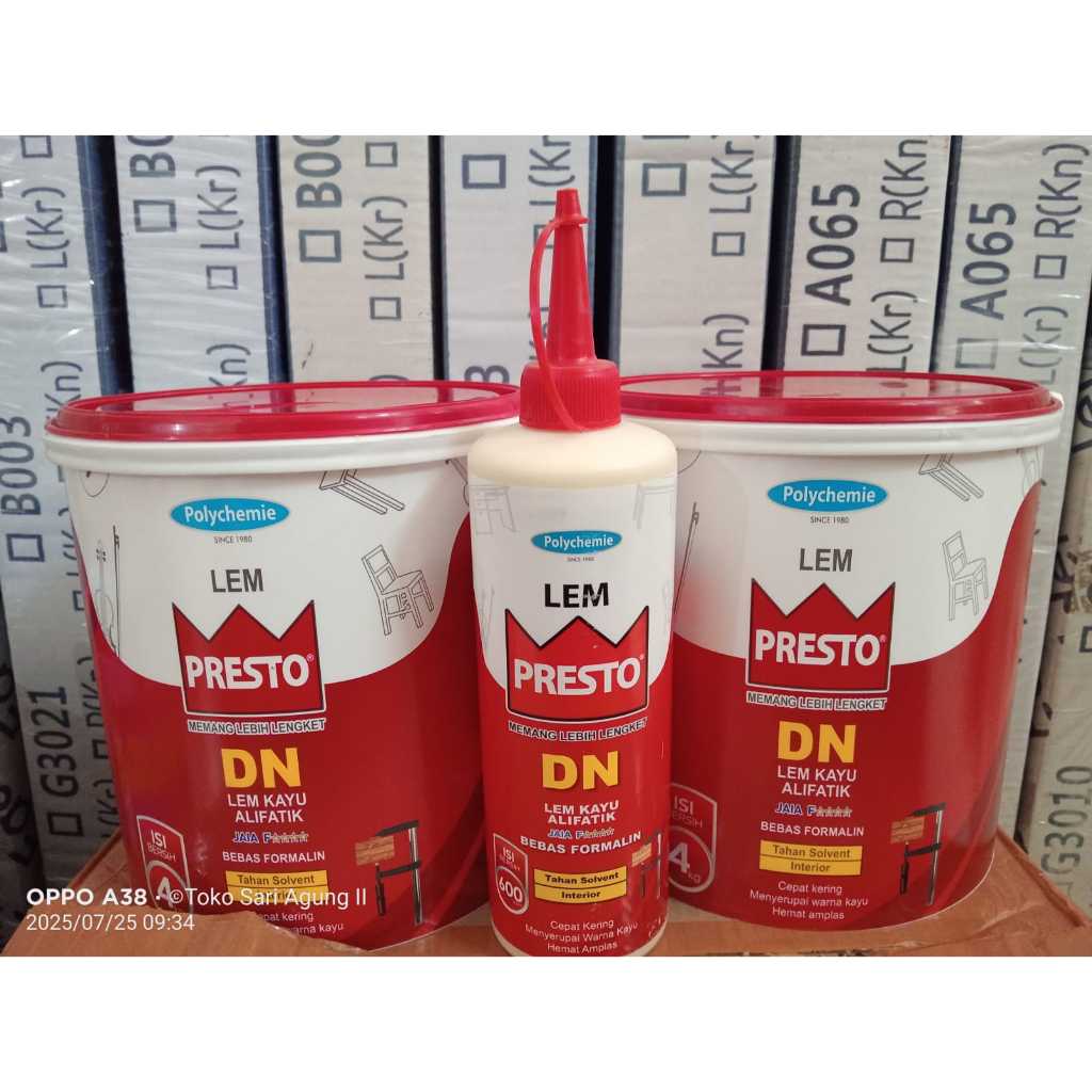 LEM PRESTO DN / LEM KAYU ALIFATIK / LEM HPL