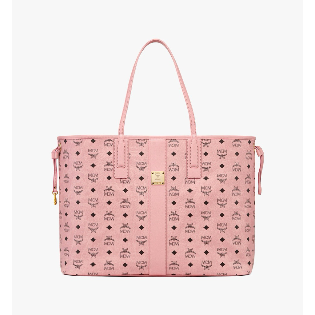 MCM Tote Bag in Visetos Canvas - Pink