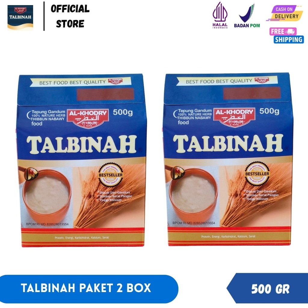 

Talbinah - Paket 2 Box Tepung Gandum Al-Khodry Thibbun Nabawi Multipack