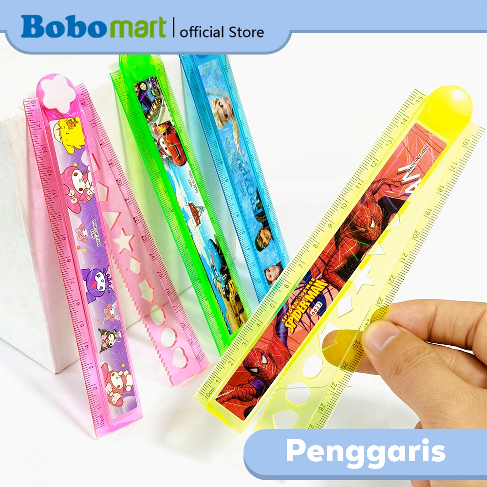 

BOBOMART Ruler Penggaris Lipat 30 cm Motif Kartun Lucu – Alat Tulis Anak Sekolah LX-6623