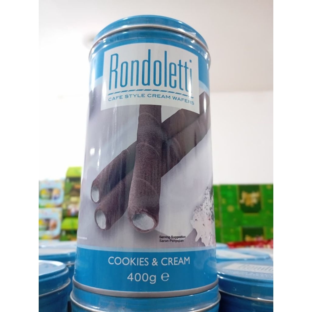 

RONDOLETTI CAFE STYLE CREAM WAFERS COOKIES & CREAM 400GR