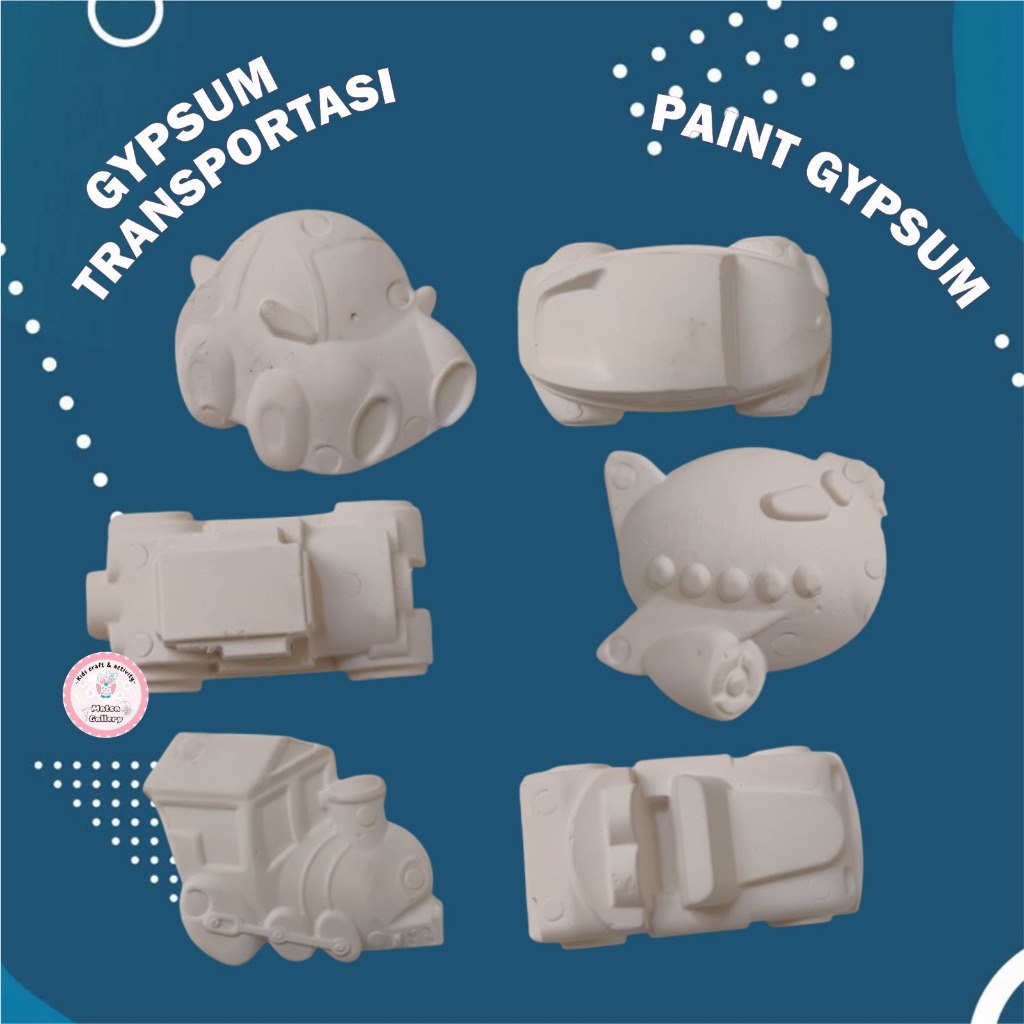 

alat lukis mewarnai patung gypsum tema transportasi / DIY gypsum painting kit1 set mainan edukasi anak