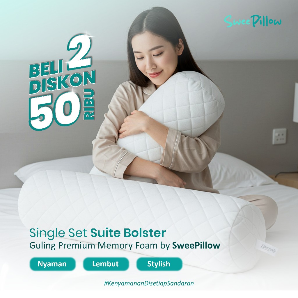best deals sweepillow suite bolster guling hotel memory foam premium 80 x 20 cm single sp-g001