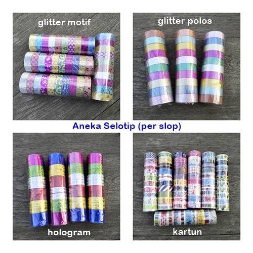 

PACK-01 : Selotip Kue Hologram Glitter Motif Kartun Lakban Bening Coklat Fragile Isolasi Selotip Tape Murah untuk Packaging