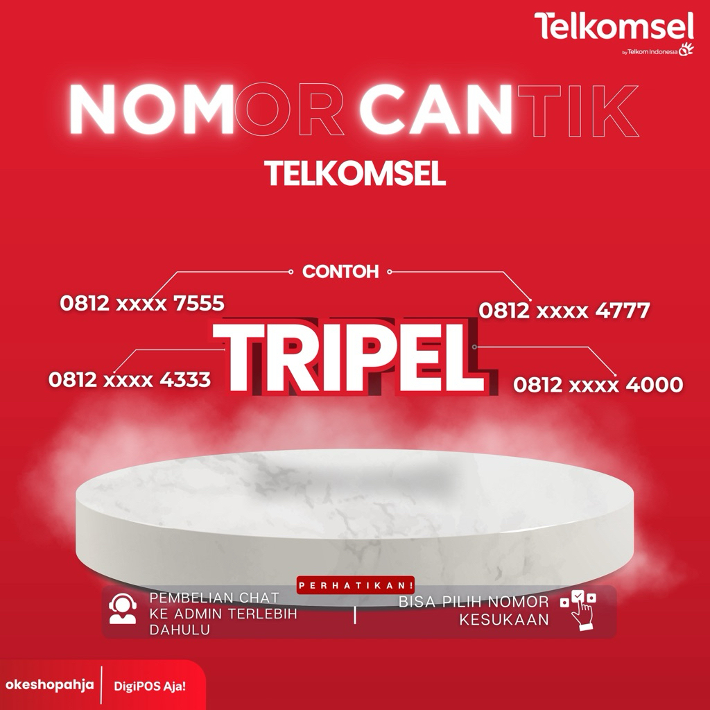 NOMOR CANTIK TELKOMSEL TRIPLE