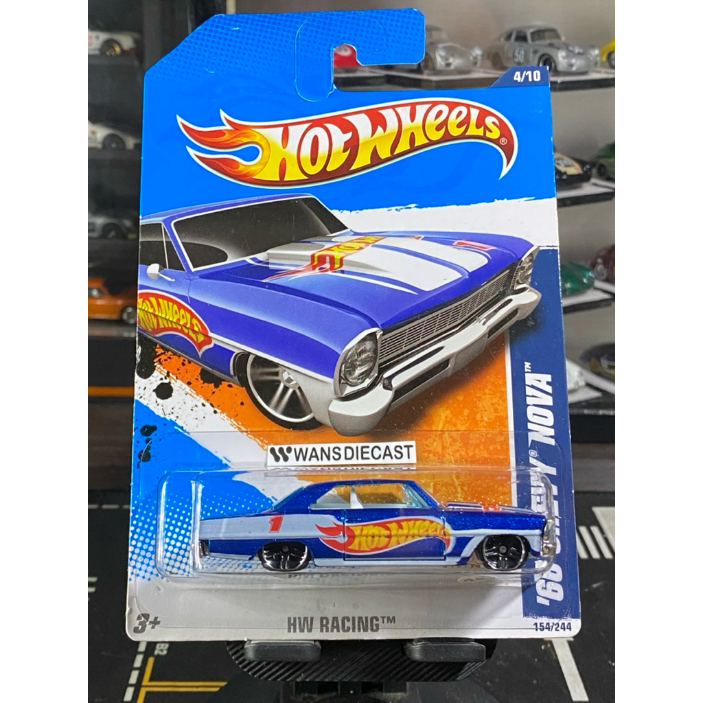 Hot Wheels 66 Chevy Nova Blue Muscle Car America
