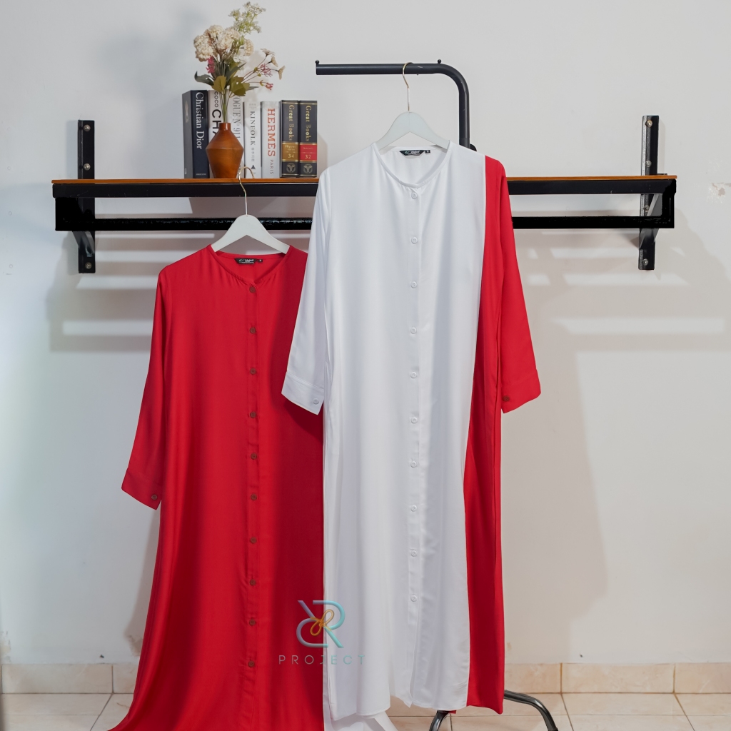 D&R PROJECT _ special agustus gamis merah putih SHANUM DRESS