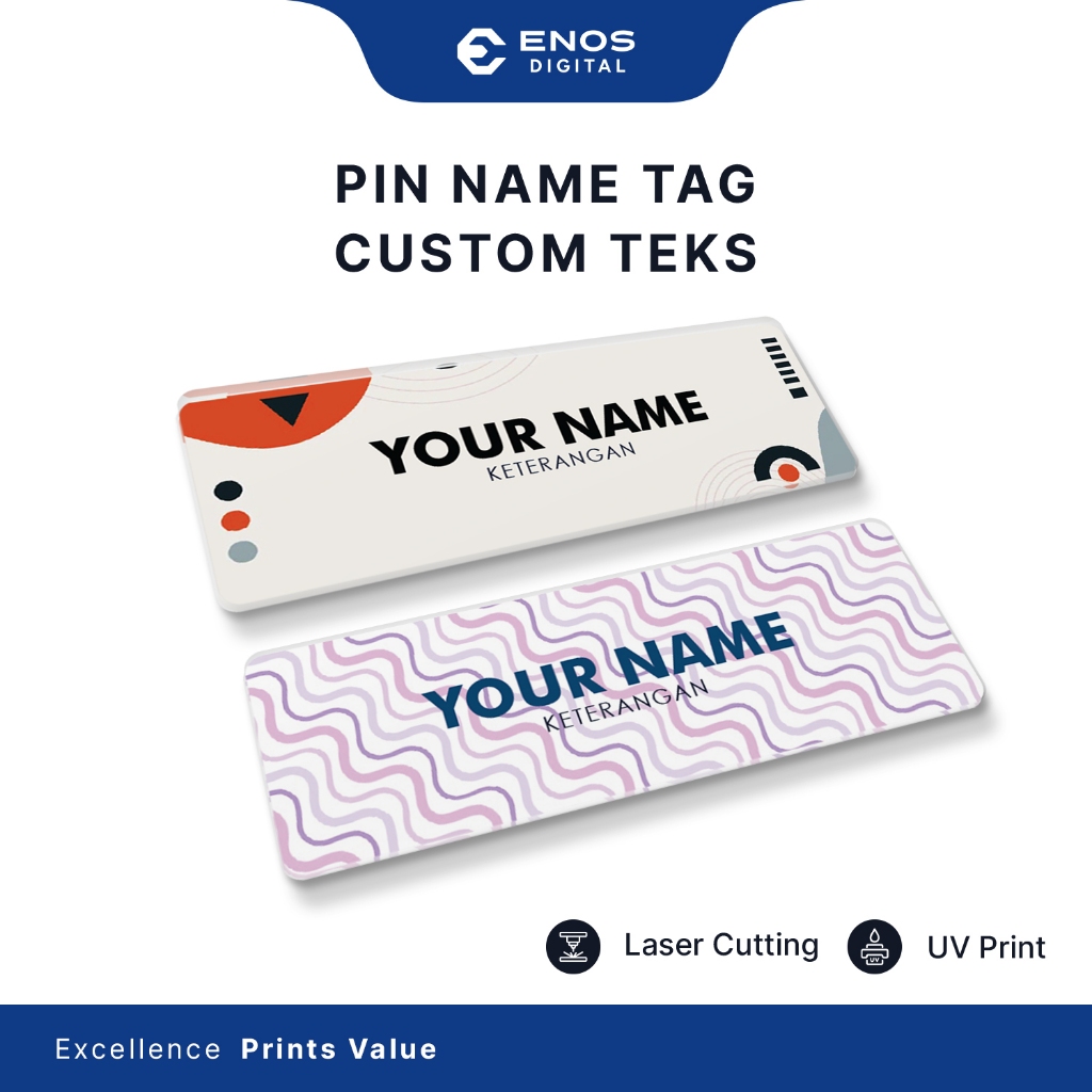

NAMETAG CUSTOM NAMA LOGO AKRILIK BENING 2MM / NAME TAG / PAPAN NAMA DADA