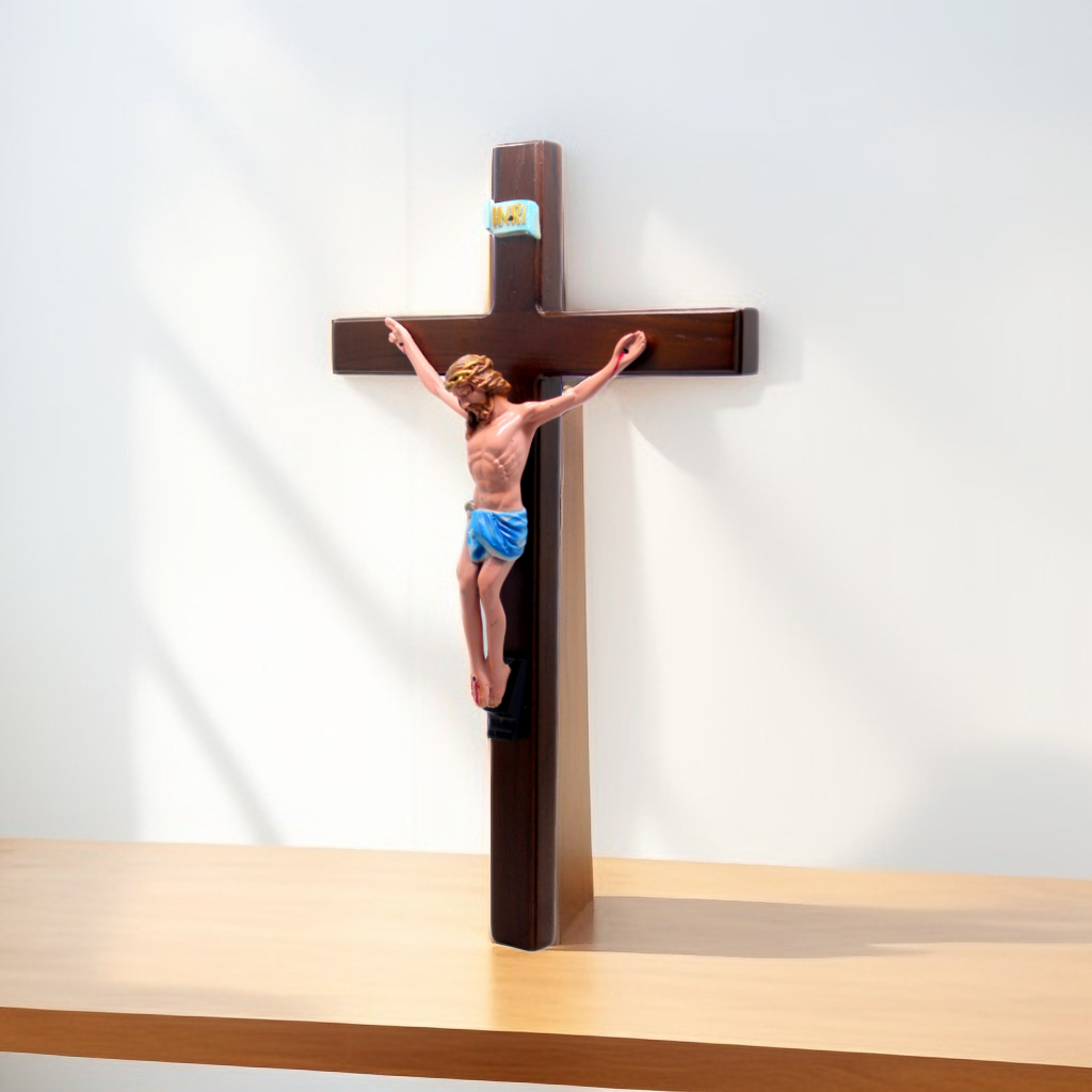 Syafa Dstore Salib Dinding Katolik 40 Cm (Karunia) Ukuran Besar / Salib Gantung Katolik / Kayu Salip