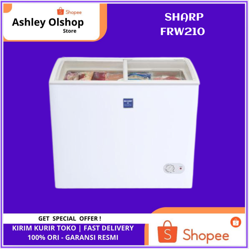 Sharp FRV-150X Chest Freezer Series 140 Liter Sharp FRV150X Key Lock