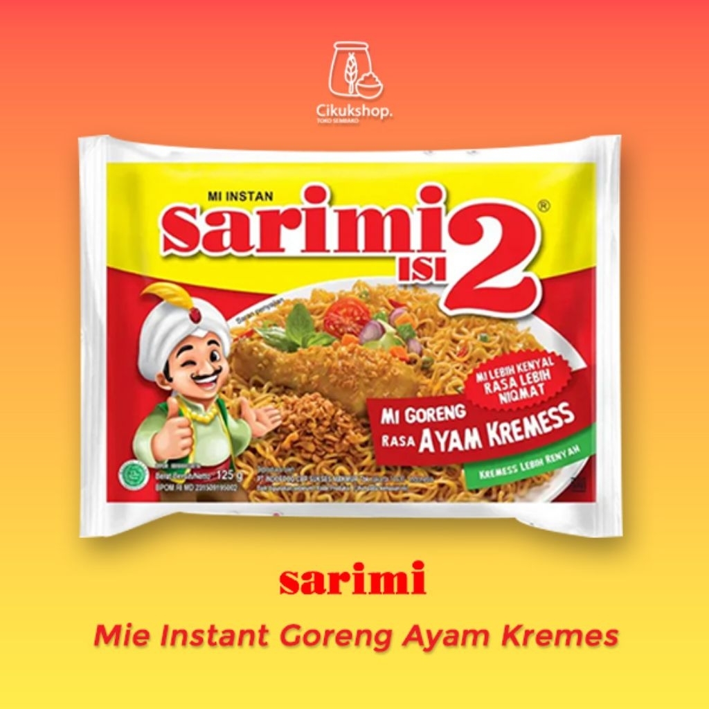

Sarimi Duo Ayam Kremes 125 gr - Mie Instant isi 2 Ayam Kremes 125 gr - Sarimi Ayam Kremes 125 gr