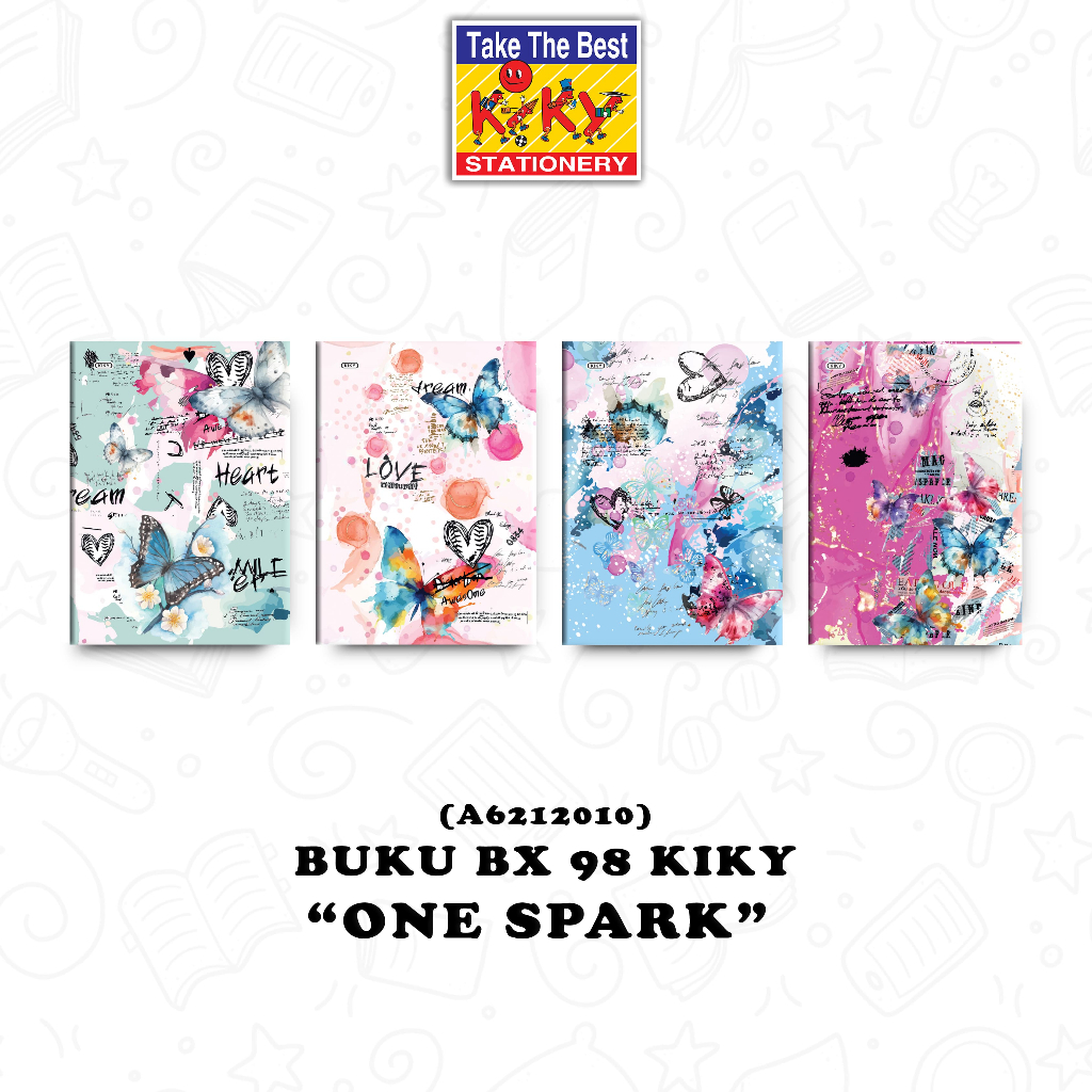 

KIKY Buku Tulis BX 98 Lembar - 5 Buku / Motif Random